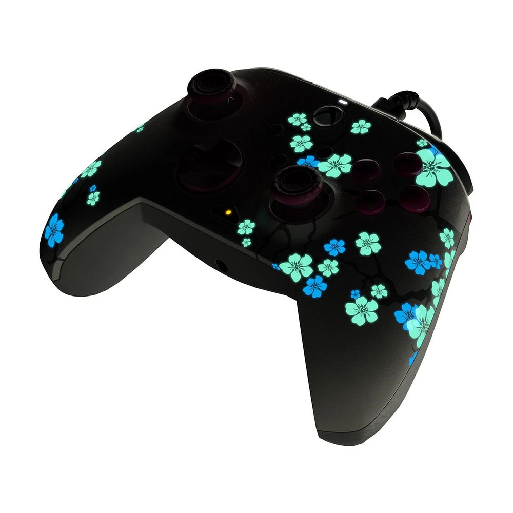 PDP Rematch Wired Controller - Cherry Blossom Glow in the Dark for Xbox Series S X