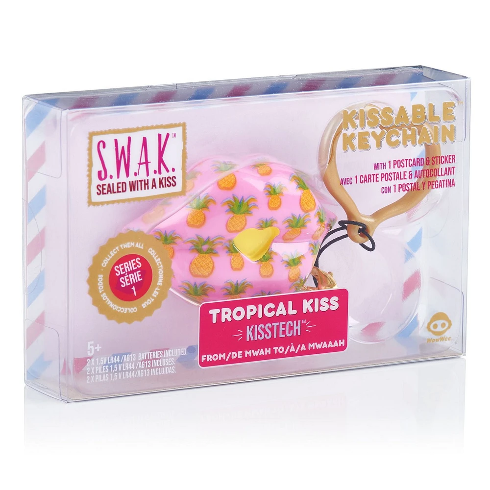 S.W.A.K. Version 1 - Troplical Kiss - Porte-clefs interactif à embrasser - Par WowWee Porte-clefs interactif à embrasser