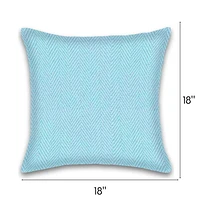 Ensemble de 2 coussins en coton à rayures à chevrons remplis de poly avec fermeture à glissière lavable en machine