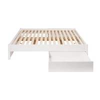 Base de grand lit plateforme avec deux tiroirs