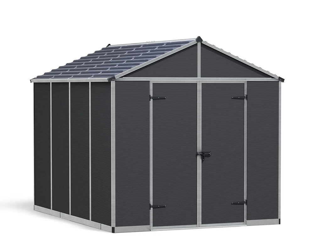 Cabanon de jardin gris foncé Rubicon de 8 pi x 10 pi