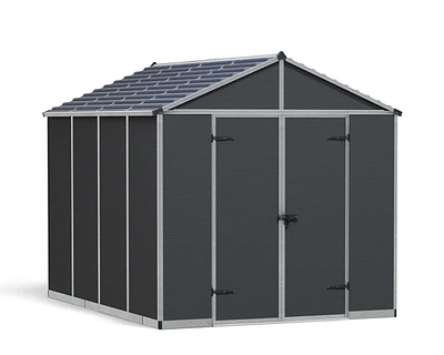 Cabanon de jardin gris foncé Rubicon de 8 pi x 10 pi