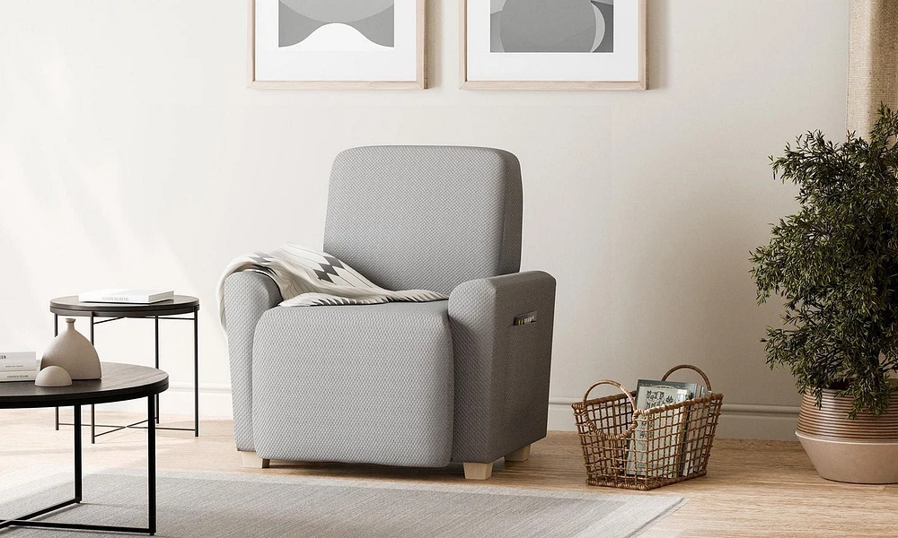 Housse extensible Pixel Soft pour fauteuil inclinable, avec 20 % de tissu recyclé durable et facile a appliquer