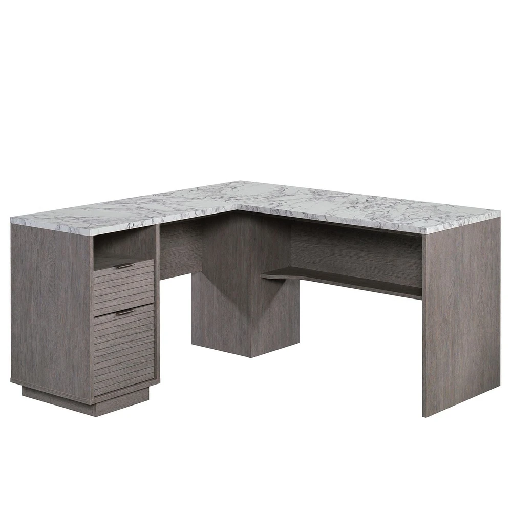 Sauder La Collection East Rock Bureau en L, Finition Ashen Oak, 431764