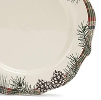 Assiette Holiday time à motif de ruban d'aiguilles
