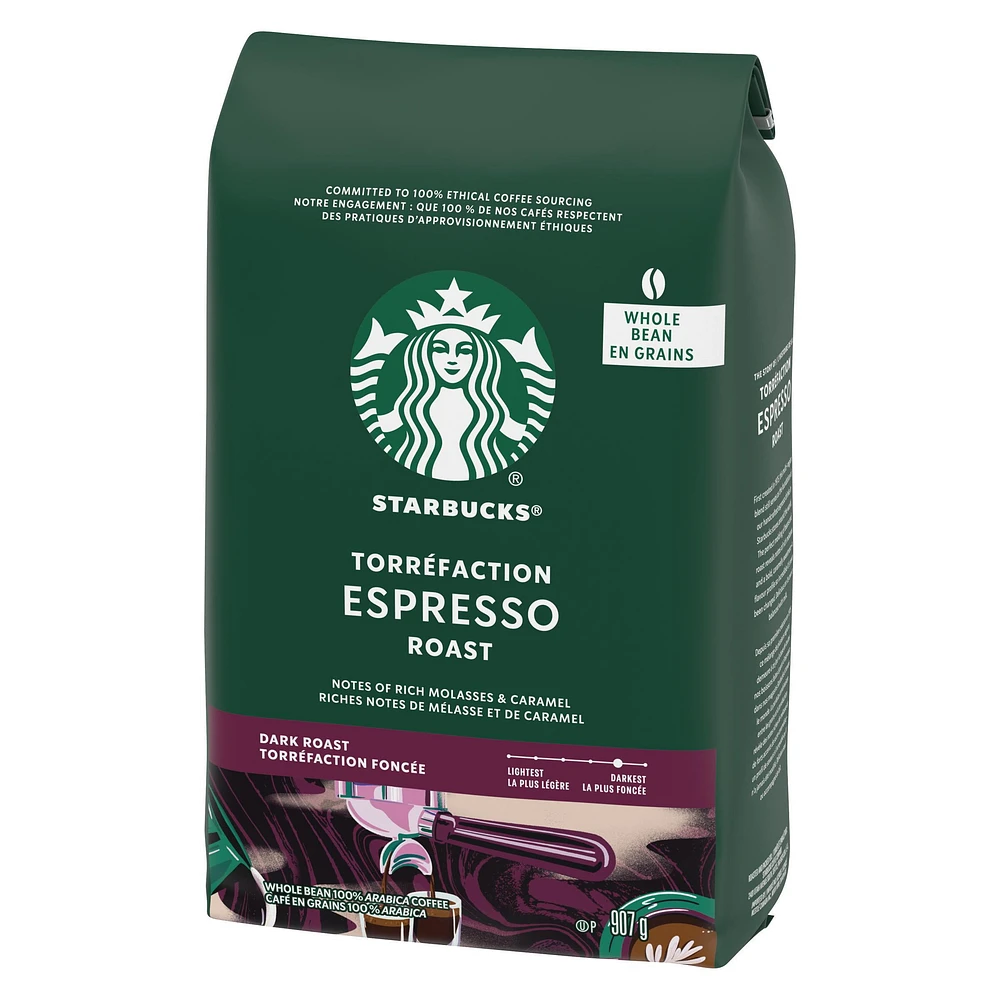 STARBUCKS Espresso Roast Coffee Whole Bean 907 g