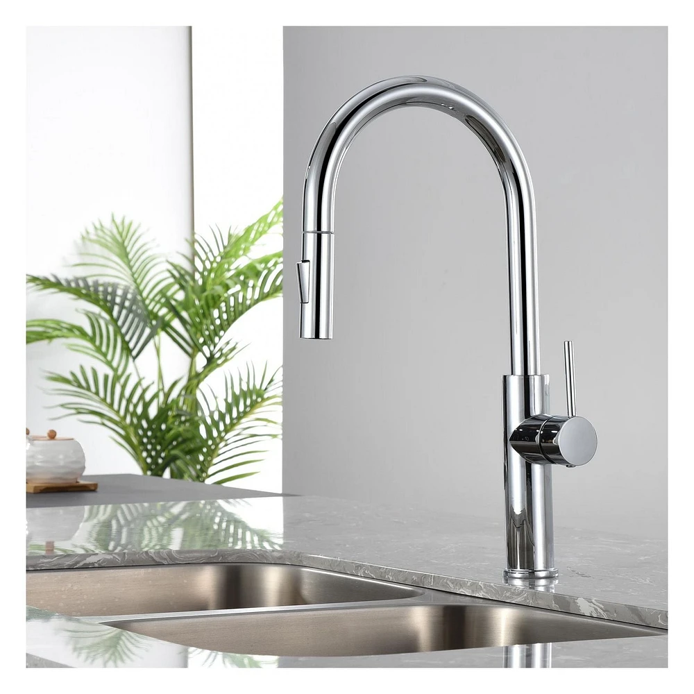 Le robinet de cuisine à bec rétractable d'akuaplus®, ABA