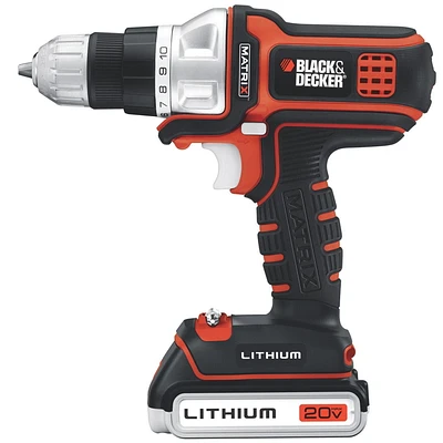 Perceuse/visseuse de 20 V avec bloc-piles au lithium Matrix (BDCDMT120)