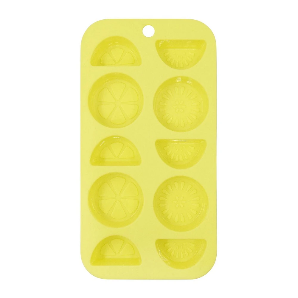 Bac à glaçons en silicone en forme d'agrumes à 10 cavités Mainstays, 8 x 4 pouces, 1 pièce BAC À GLAÇONS POUR AGRUMES