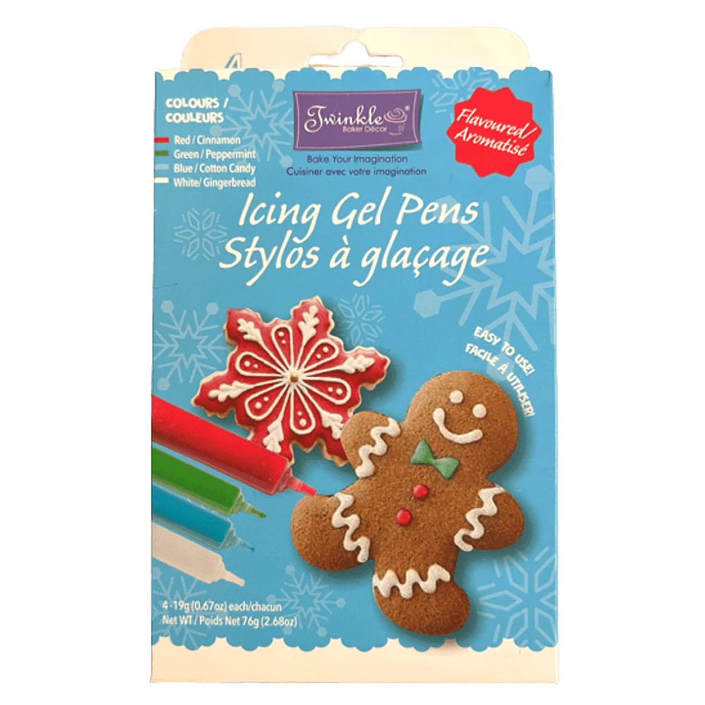 TWINKLE FROSTY GLITTER ICING GEL KIT, TWINKLE FROSTY FLAVOURED GLITTER ICING GEL KIT - 4 COLOURS