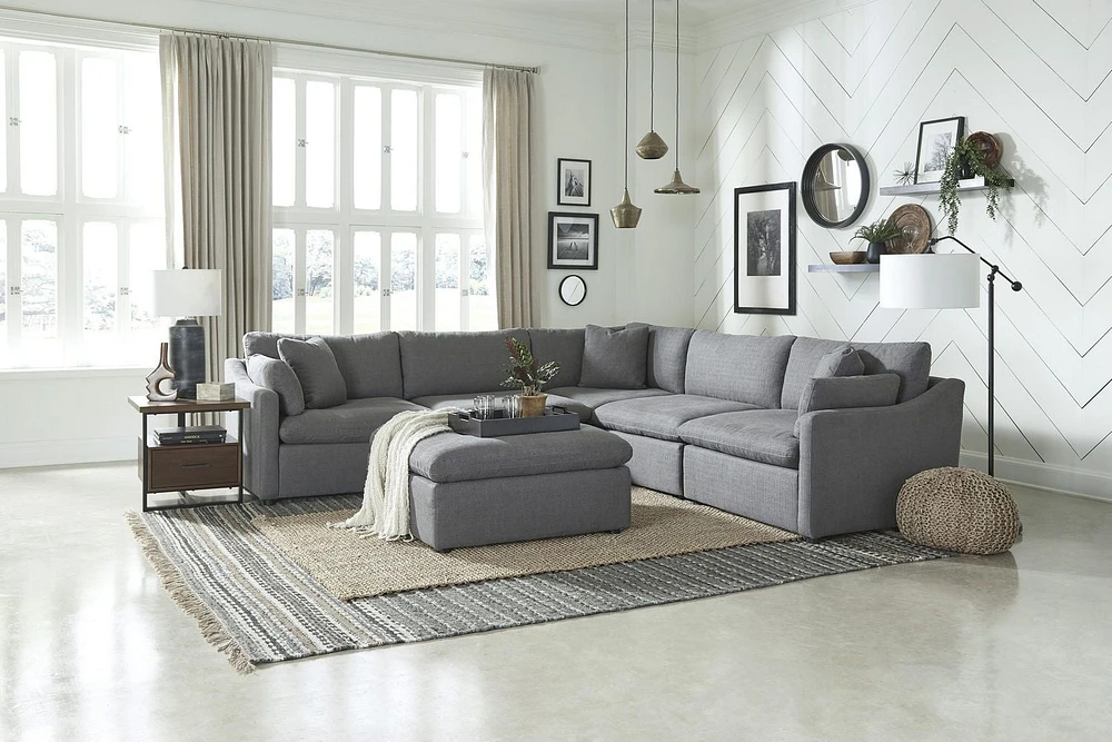 Topline Home Furnishings Pouf gris