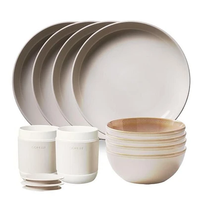 Corelle® Stoneware 12-pc Dinnerware Set, Oatmeal