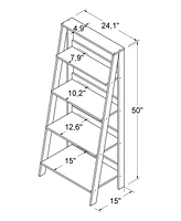 Manor Park 4 Shelf Simple Modern Wood Ladder Bookcase