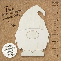 Plaid Wood Surfaces Gnome Layered Shape, Plaid Gnome Layered Shape