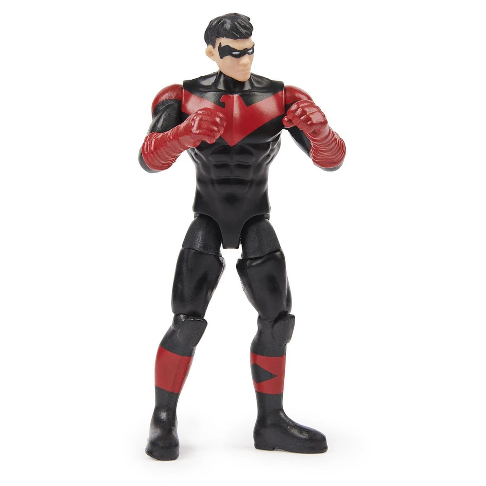 Batman 4-inch Nightwing Action Figure with 3 Mystery Accessories, Mission 3