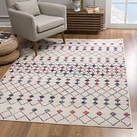 Tapis d'interieur Rug Branch Savannah Boho, beige bleu, moderne - Salon, chambre