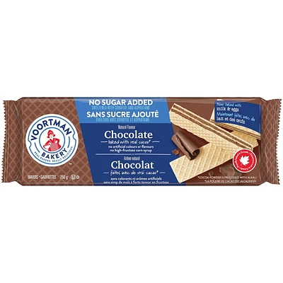 Gaufrettes au chocolat sans sucre ajouté de VOORTMAN 250 g