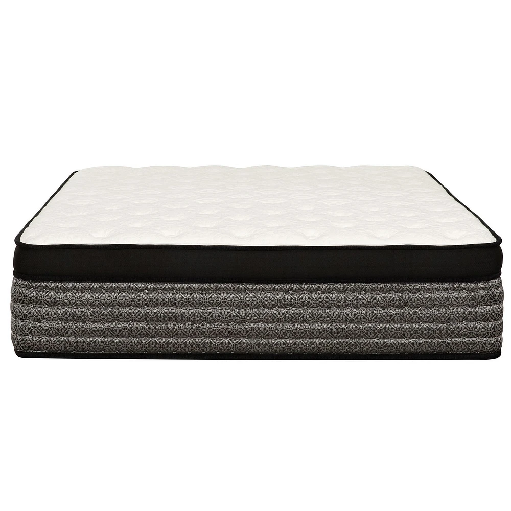 Matelas hybride à ressorts ensachés avec plateau euro Royale 16 po