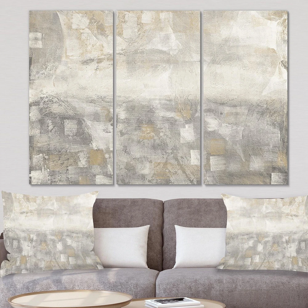 Designart Aquarelle abstraite grise Art mural sur toile