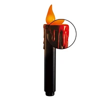 Way to Celebrate Halloween 7-Inch Battery-Operated Black Hanging Candles, with Orange Flickering LED Bulb, 4-Count