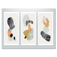 Designart Minimalistic Compostion of Organic Shapes I Canvas Wall Art