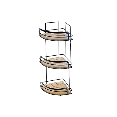 3-Tier Corner Rack With Bamboo