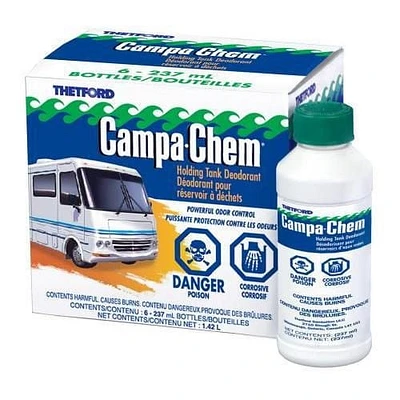 Campa-Chem Natural RV Holding Tank Treatment - Deodorant / Waste Digester / Detergent - 6 x 236 mL pack - Thetford 24591