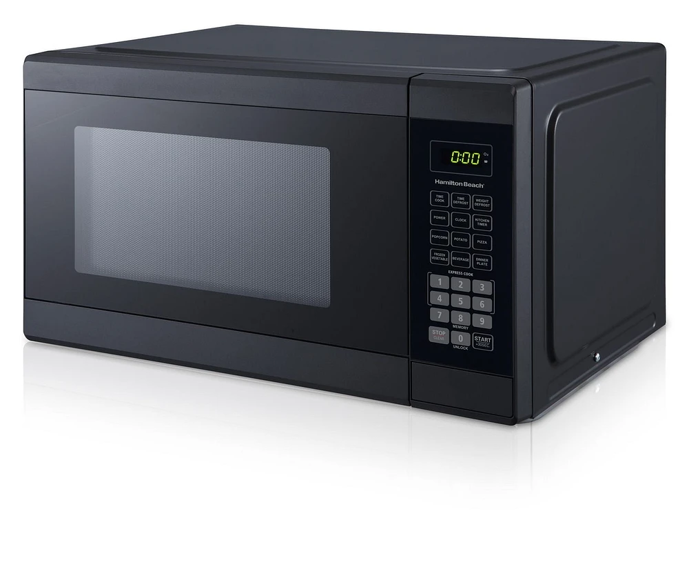 Micro-ondes compact de 1,1 pi³ en blanc de Hamilton Beach Cuisson en une touche