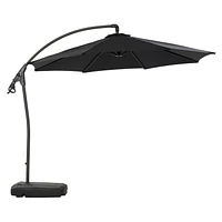 Parasol de terrasse en porte-à-faux CorLiving Endure de 9,5 pieds avec base à roulettes remplissable et cadre en aluminium et acier