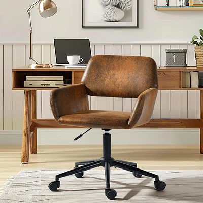 Homy Casa Kids Study Chair - Adjustable Height Swivel Task Chair with Armrests, Ideal for Homework and Play