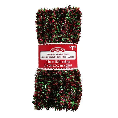 Holiday Time Tinsel Garland