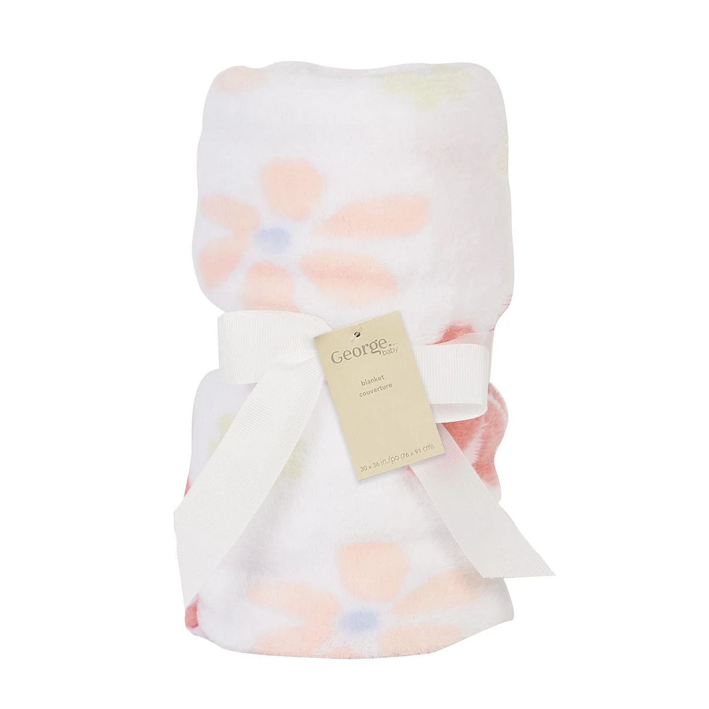 Couverture en peluche à fleurs George Baby