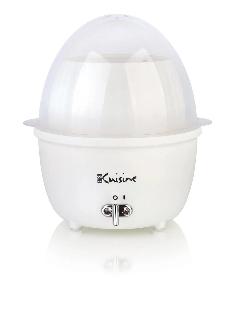 Electric Mini Food Steamer and Egg Cooker with Auto Shut Off Feature - White