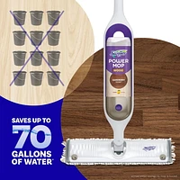 Solution nettoyante pour planchers en bois Swiffer PowerMop à séchage rapide, parfum Citron 0,75L