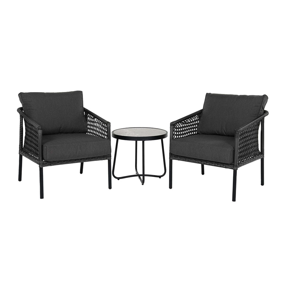 Ash & Willow Gelena 3-Piece Outdoor Chat Set