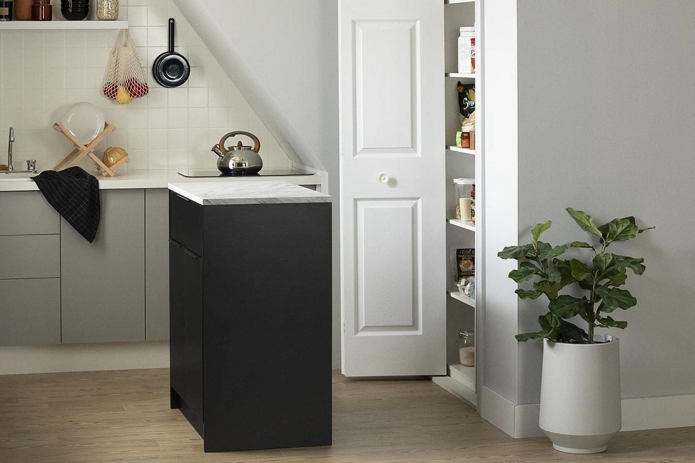 Îlot de cuisine compact avec rangement de la collection Olio South Shore