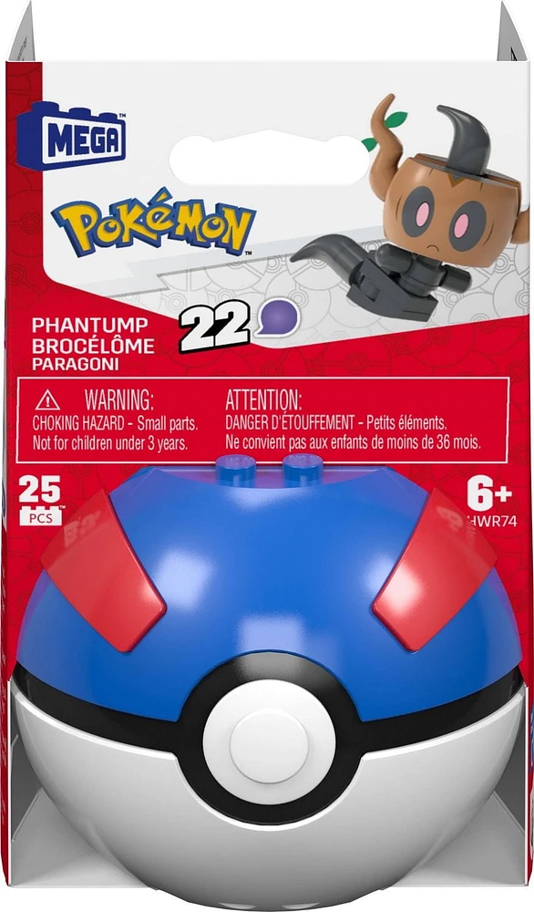 MEGA Pokémon Figurine articulée Brocélôme, 25 pièces