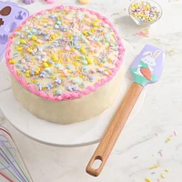 Way to Celebrate 12-inch Silicone Spatula, Rabbit, Purple