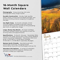 Wyman Publishing L'Île-du-Prince-Édouard 2024 30.48x60.96 CM Mur Carré Calendrier, 9781525611629