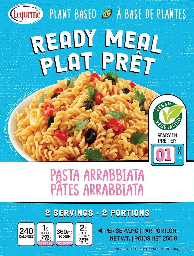 Legurme Pasta Arrabbiata 250 gr, Legurme Pasta Arrabbiata