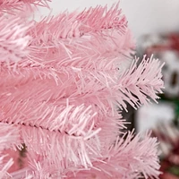 HOMCOM Arbre de Noël artificiel de 1,8 m avec ouverture automatique pour fête à la maison, rose
