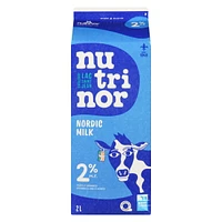 2L Milk 2% carton Nutrinor, 2L partly skimmed