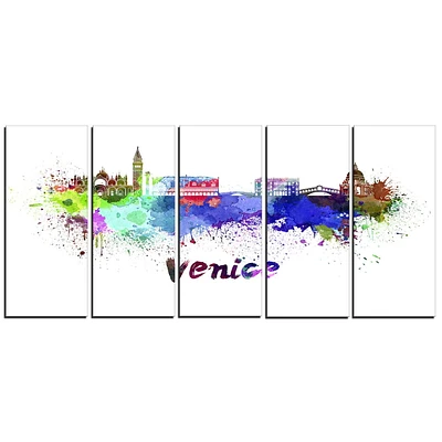 Design Art La Ligne D'Horizon De Venice Art Sur Toile
