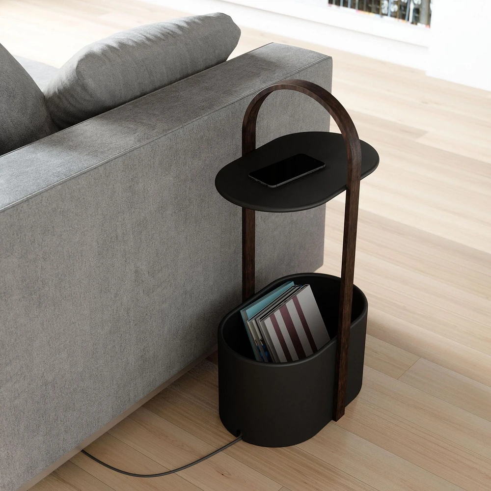 Table de rangement Umbra Bellwood, noir / noyer