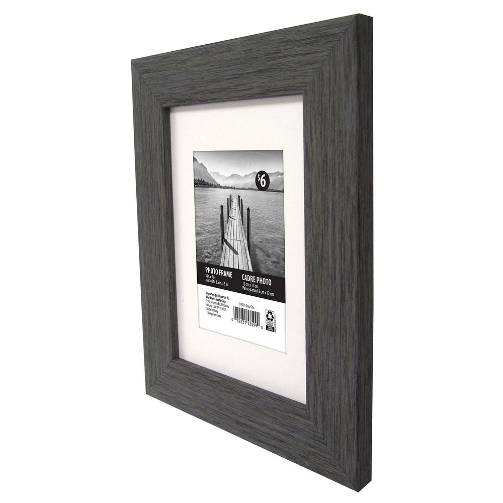 Cadre photo Tinta feutré à gris foncé Texturé gris