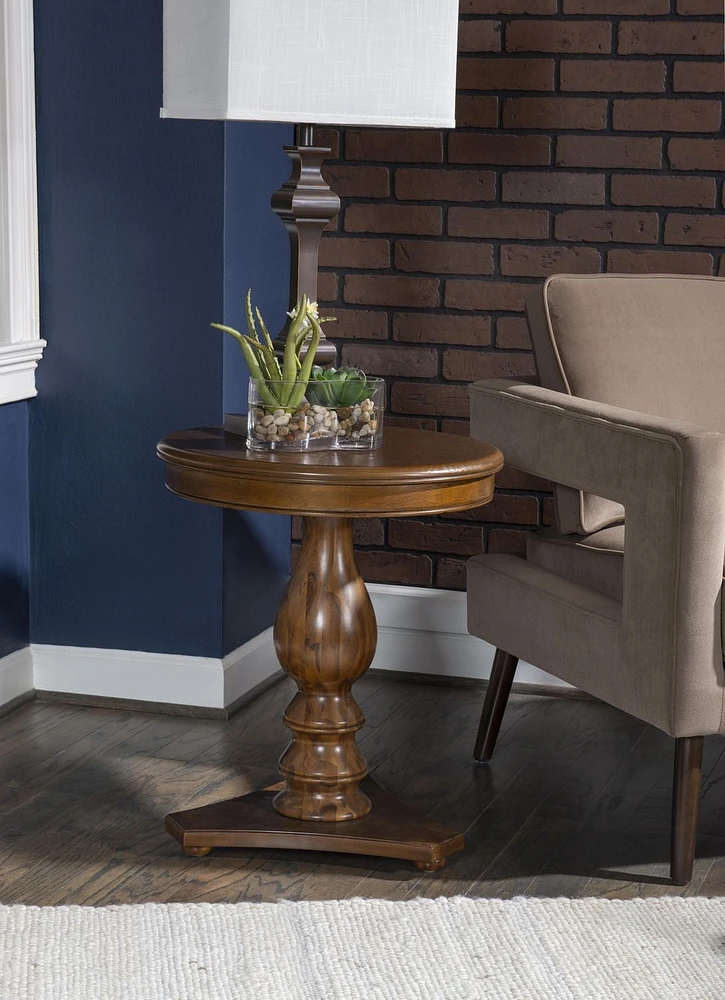 Table d'appoint Burnette, Noisette