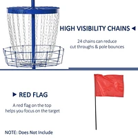 Soozier 24-Chain Lightweight Portable Practice Basket for Disc Golf Target Stand