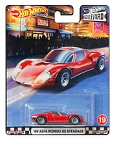 Hot Wheels Boulevard 69 Alfa Romeo 33 Strad Véhicule en Métal moulé sous pression à l’échelle 1:64 Métallique pneus Real Rider