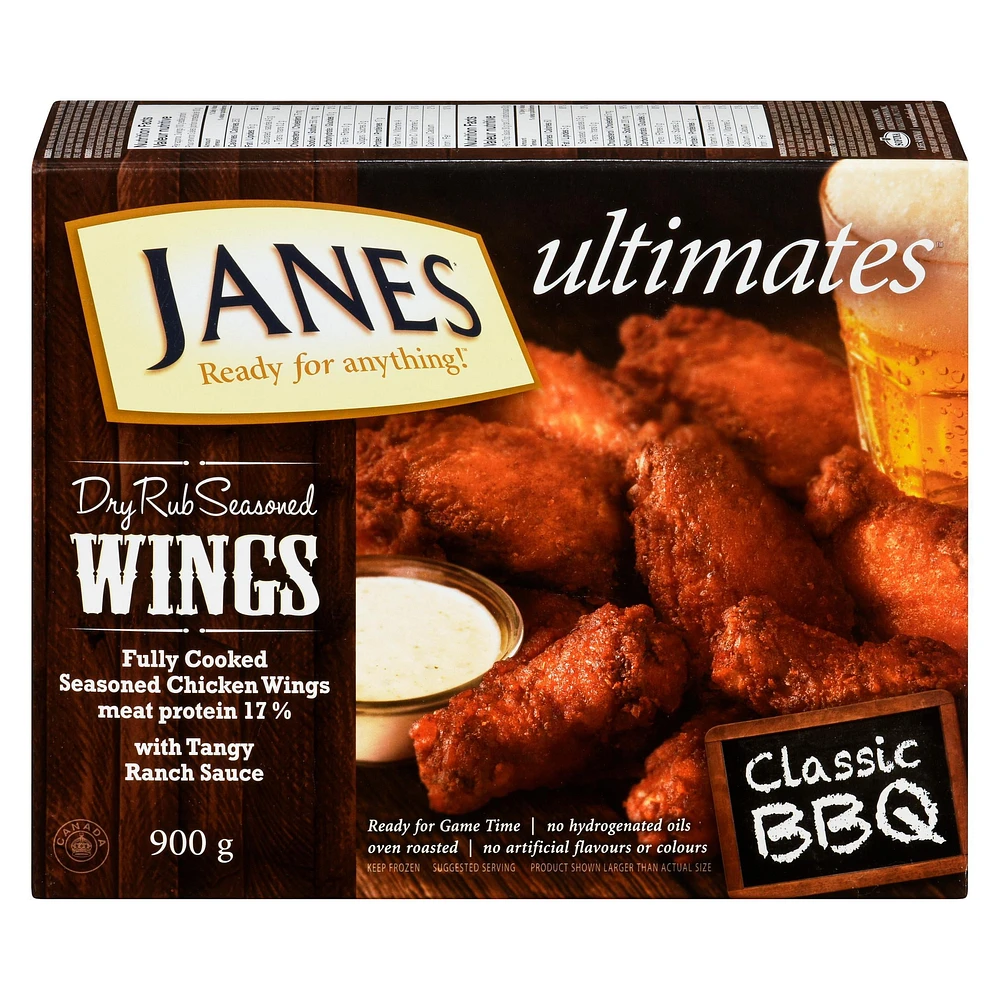 Janes ultimates Dry Rub Seasoned Chicken Wings Classic BBQ