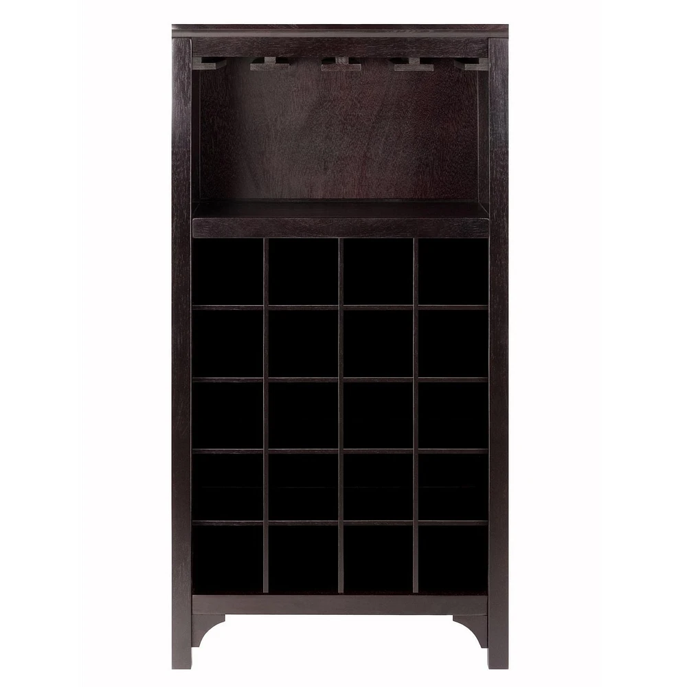 92729- Ancona Modular Wine Cabinet with Glass Rack & 20-Bottle
